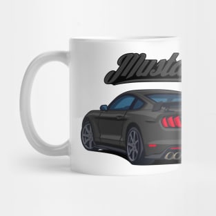 Rear Car Mustang black Mug